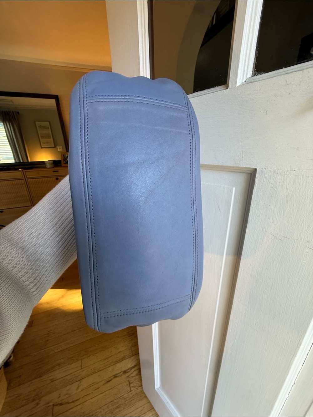 Coach Leather Hobo Bag in Soft Periwinkle Blue 4161 - Picture 7 of 9